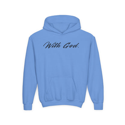 With God. Youth Christian Hoodie