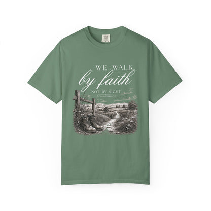Walk by Faith Not By Sight Christian T-Shirt