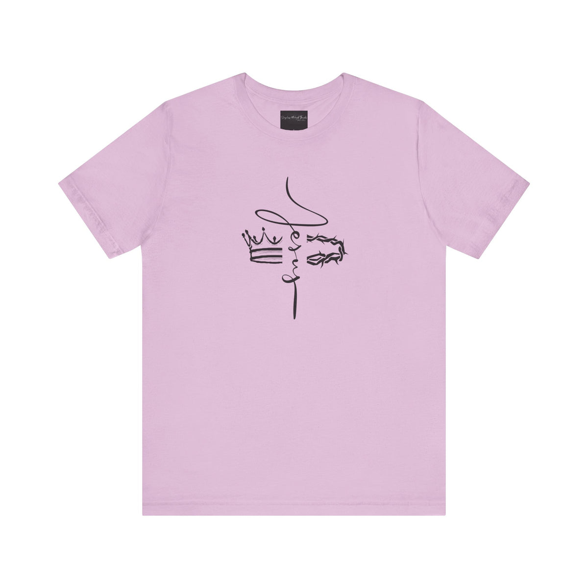 Minimalist Crown Lion T‑Shirt — Elegant Line Art Tee for Men & Women