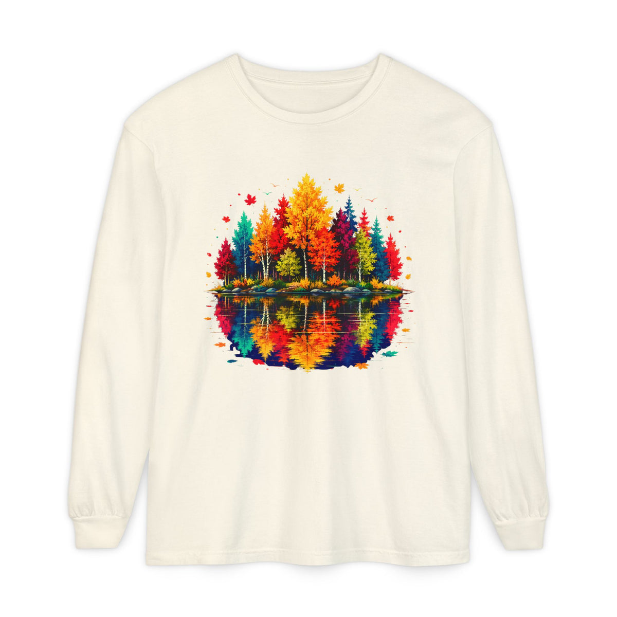 Autumn Lake Reflection Long Sleeve Tee