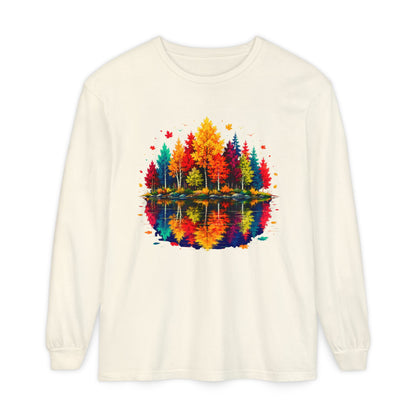 Autumn Lake Reflection Long Sleeve Tee