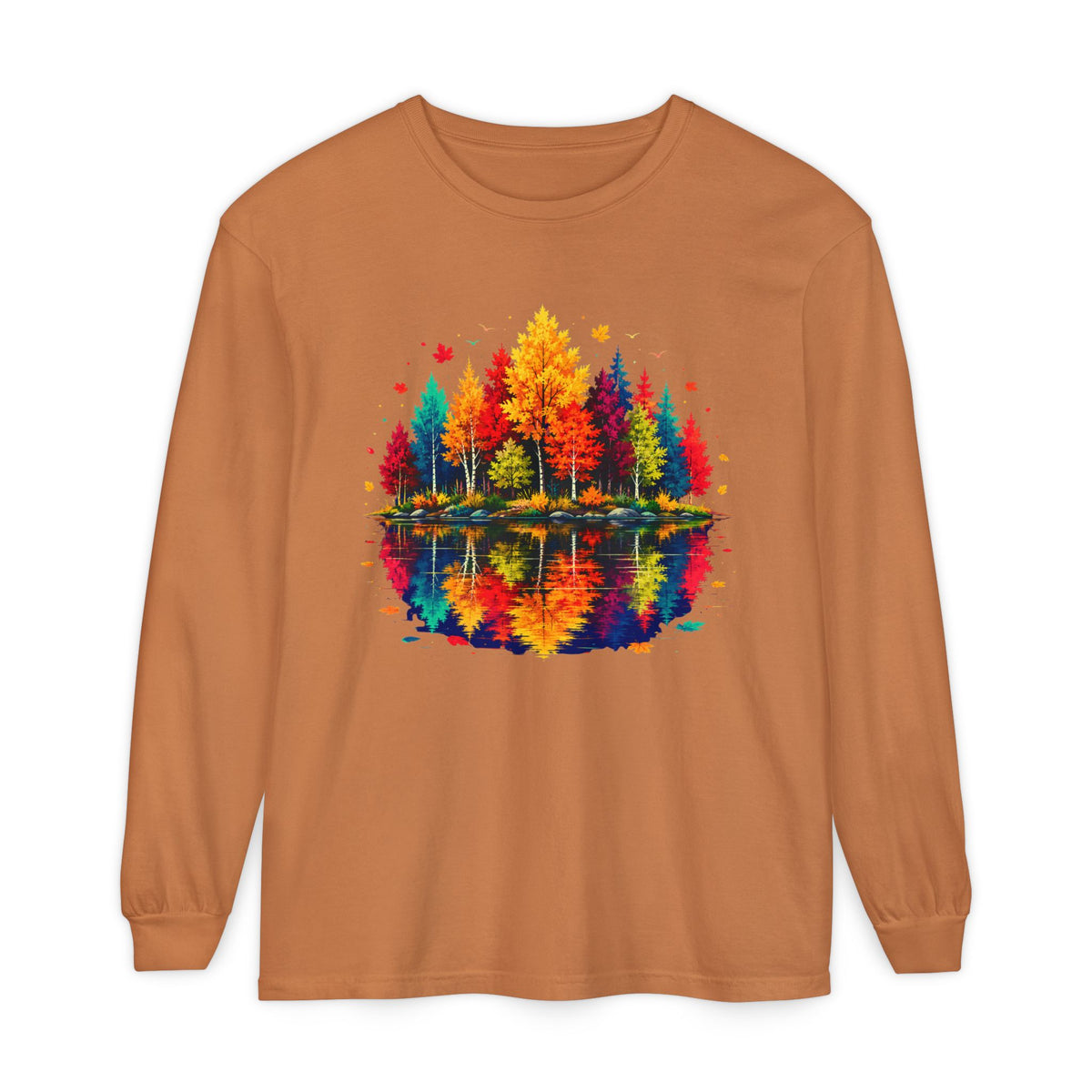 Autumn Lake Reflection Long Sleeve Tee