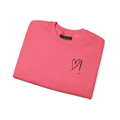 Heart Doodle Crewneck Sweatshirt – Minimal Pocket Heart Graphic