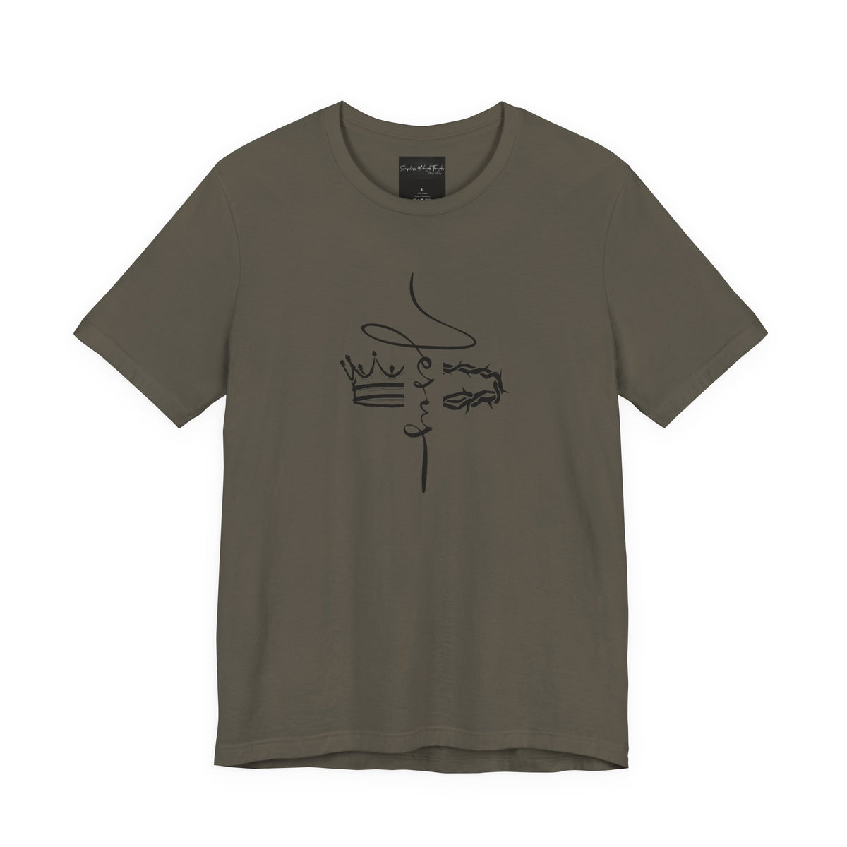 Minimalist Crown Lion T‑Shirt — Elegant Line Art Tee for Men & Women