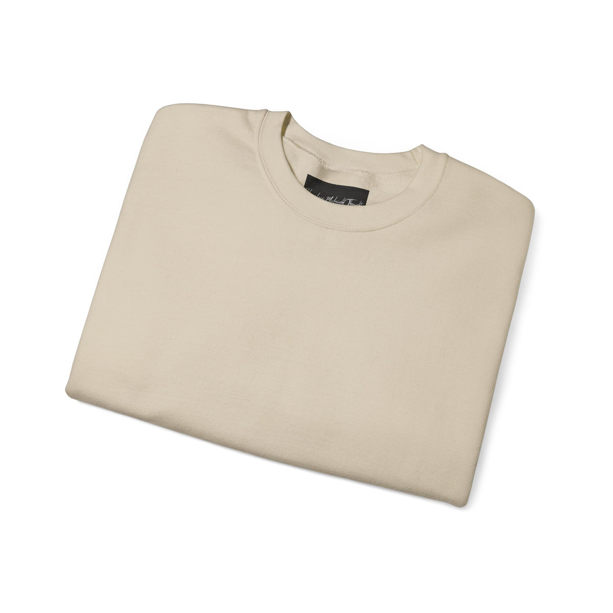 Crewneck Sweatshirt — Minimal Cross Sleeve Design