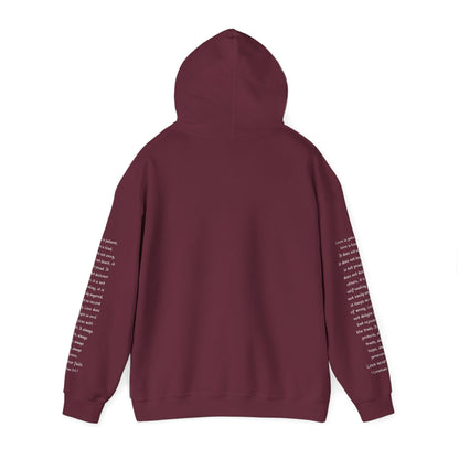 Love Like Jesus Hoodie — Christian Faith Pullover with Scripture Sleeve Text