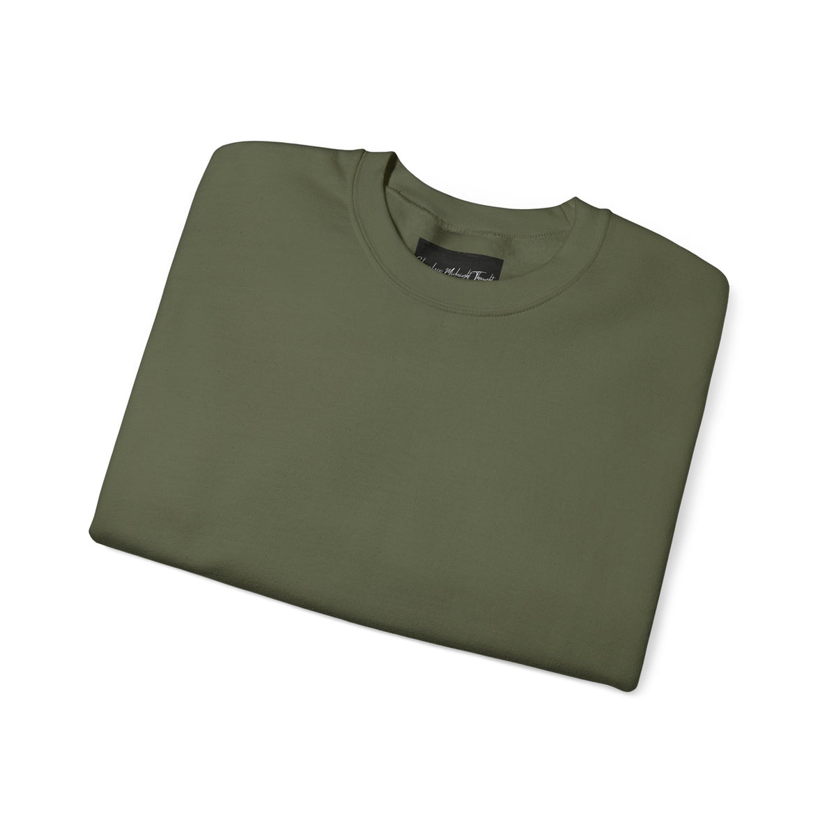 Crewneck Sweatshirt — Minimal Cross Sleeve Design
