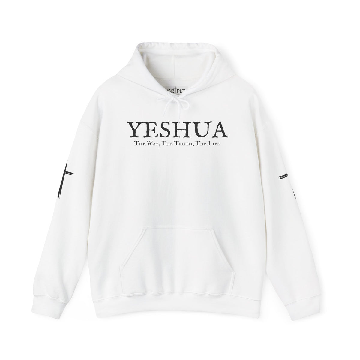 Yeshua The Way, The Truth, The Life Christian Pullover with Sleeve Crosses