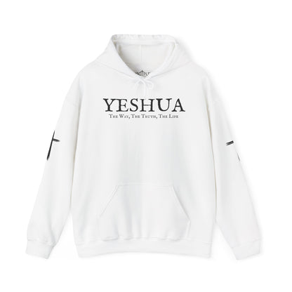 Yeshua The Way, The Truth, The Life Christian Pullover with Sleeve Crosses