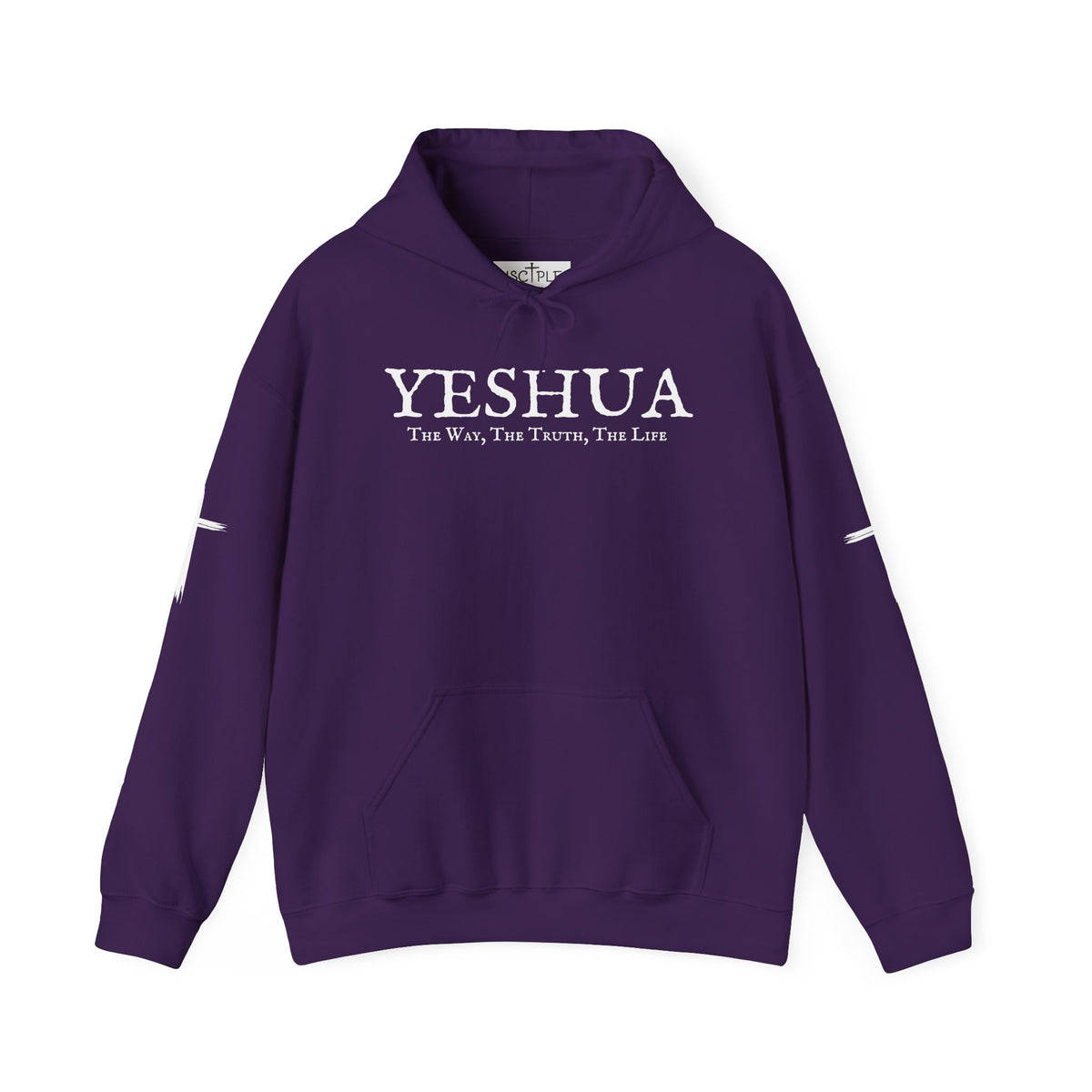 Yeshua The Way, The Truth, The Life Christian Pullover with Sleeve Crosses