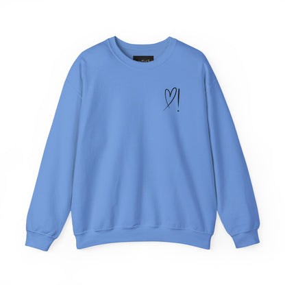 Heart Doodle Crewneck Sweatshirt – Minimal Pocket Heart Graphic
