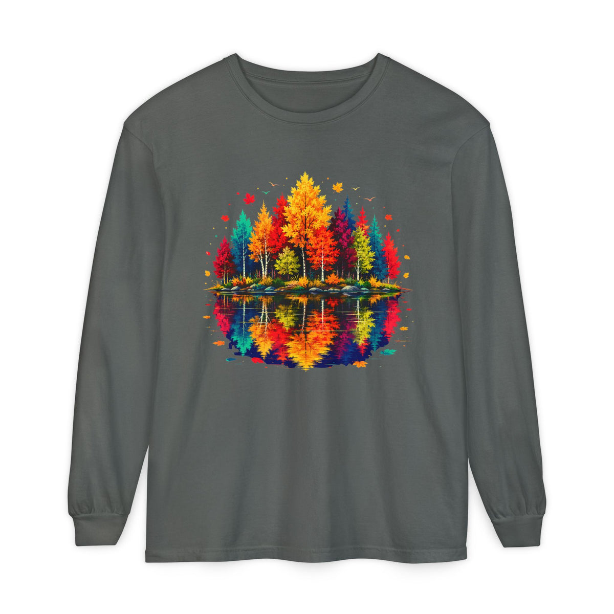 Autumn Lake Reflection Long Sleeve Tee
