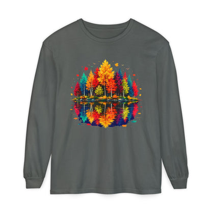Autumn Lake Reflection Long Sleeve Tee