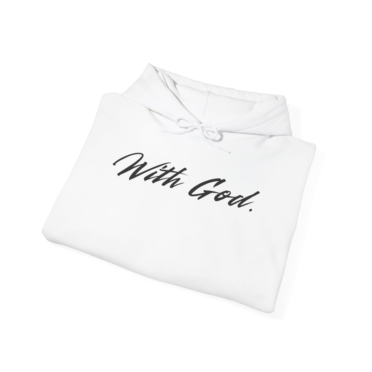 With God Hoodie — Faith Script Pullover Sweatshirt