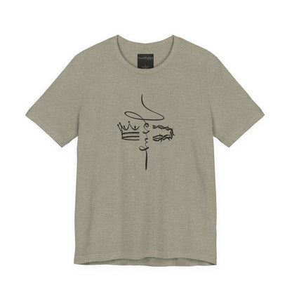 Minimalist Crown Lion T‑Shirt — Elegant Line Art Tee for Men & Women