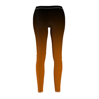 Burnt Orange Ombre Casual Leggings