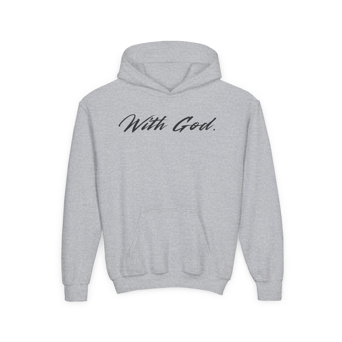 With God. Youth Christian Hoodie