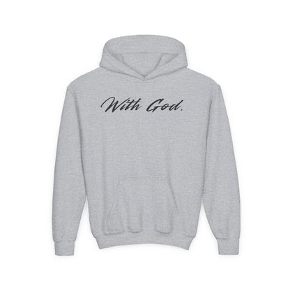 With God. Youth Christian Hoodie
