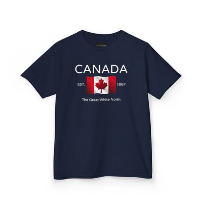 Canada The Great White North Est 1867 Youth T-Shirt