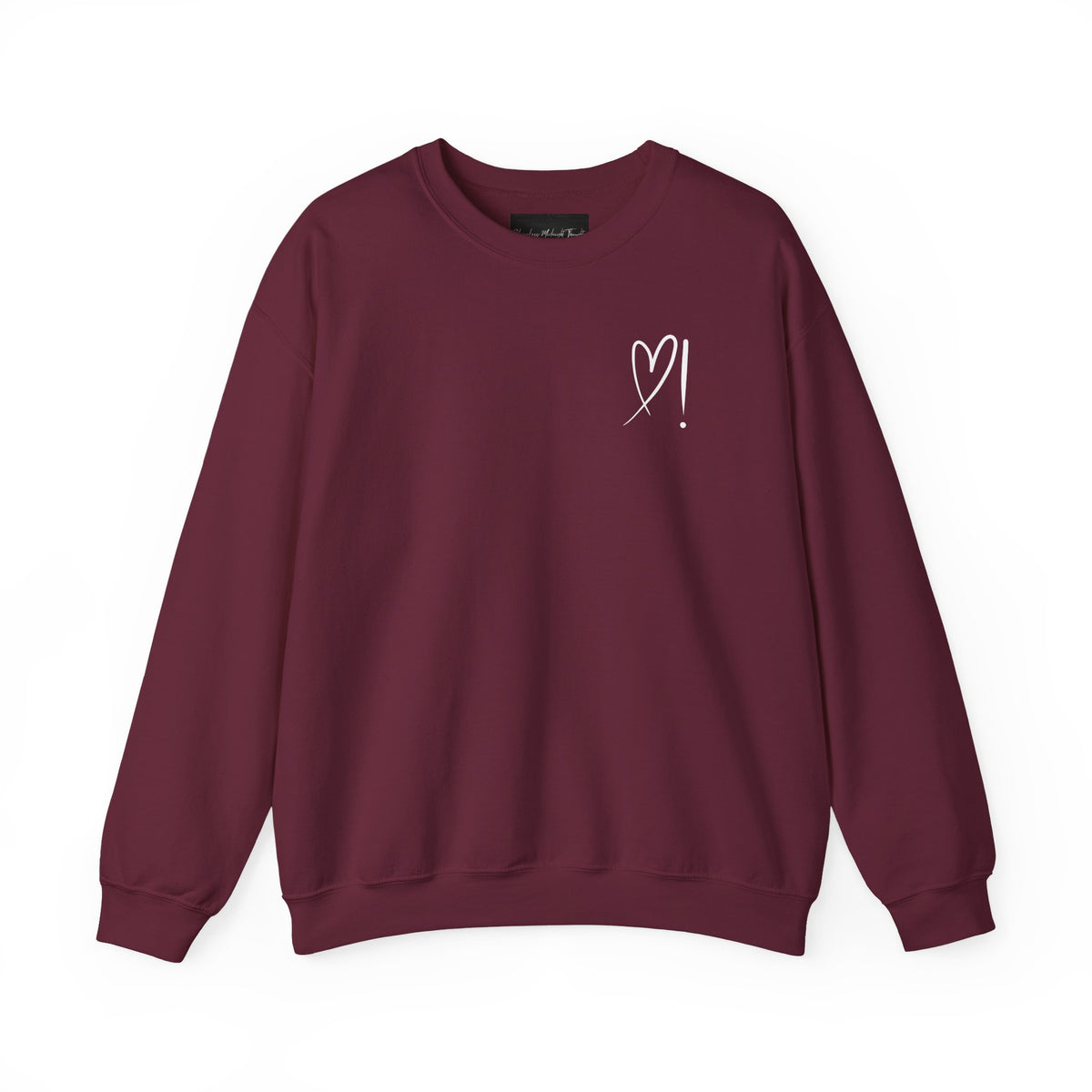 Heart Doodle Crewneck Sweatshirt – Minimal Pocket Heart Graphic