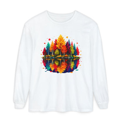Autumn Lake Reflection Long Sleeve Tee
