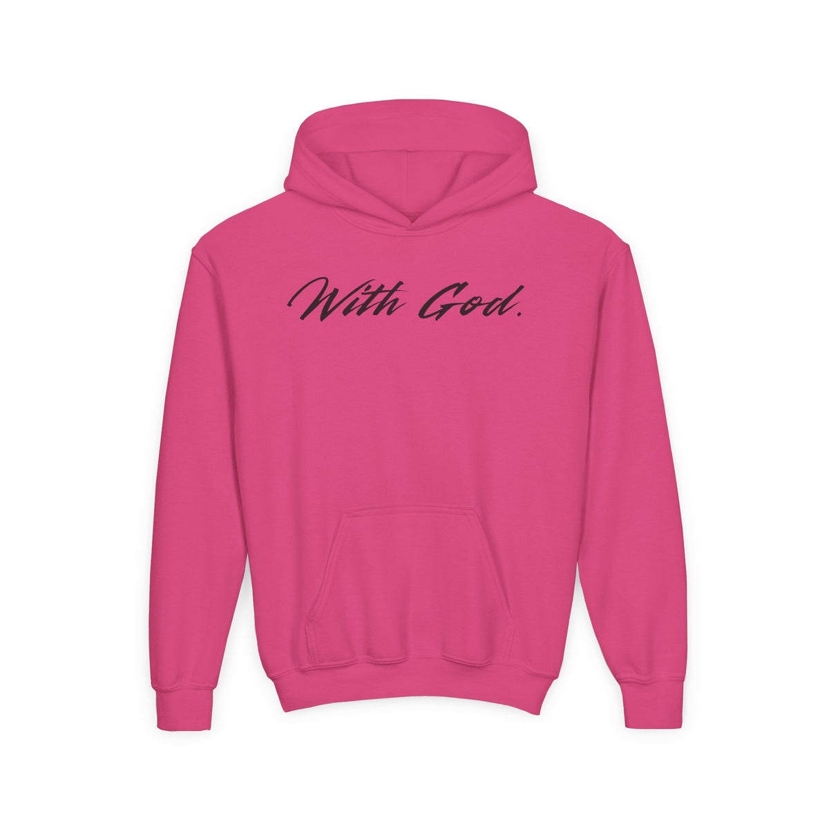 With God. Youth Christian Hoodie