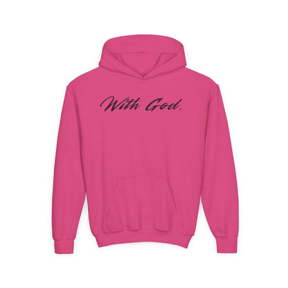 With God. Youth Christian Hoodie