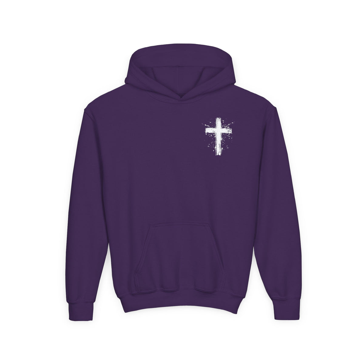 Spray Painted Jesus Cross Youth Hoodie