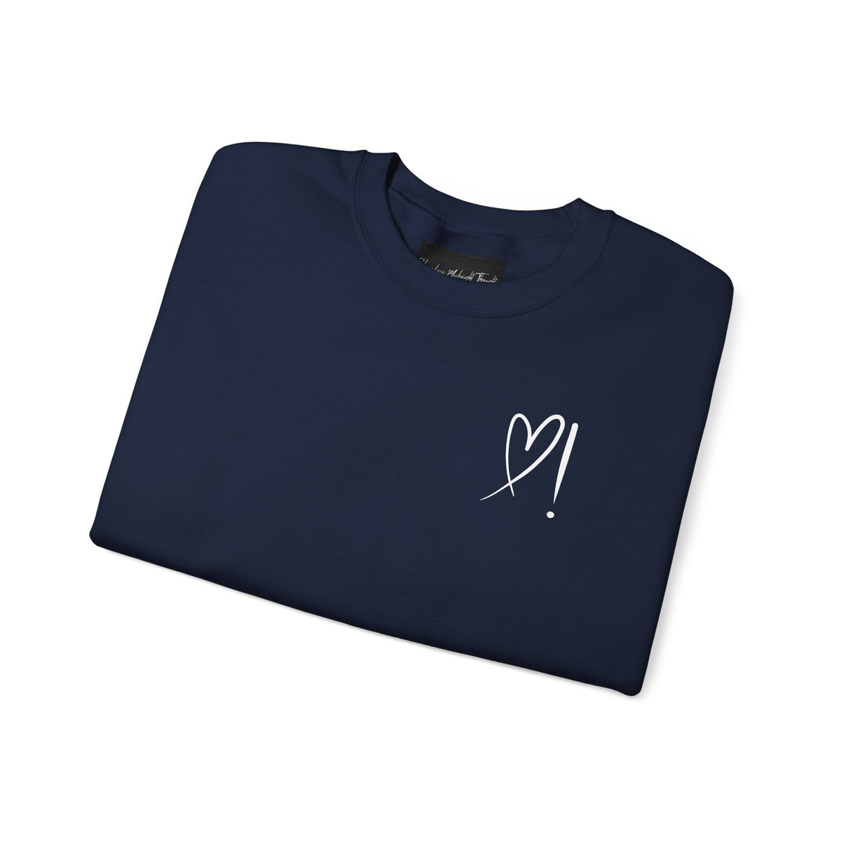 Heart Doodle Crewneck Sweatshirt – Minimal Pocket Heart Graphic