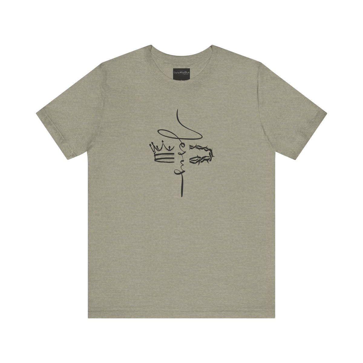 Minimalist Crown Lion T‑Shirt — Elegant Line Art Tee for Men & Women