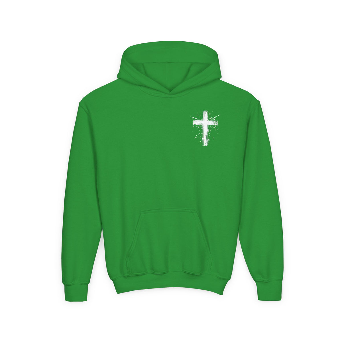 Spray Painted Jesus Cross Youth Hoodie