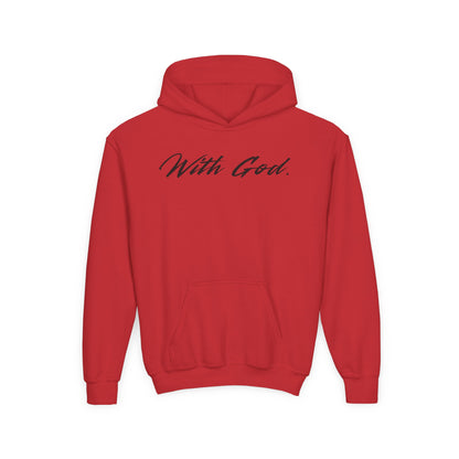 With God. Youth Christian Hoodie