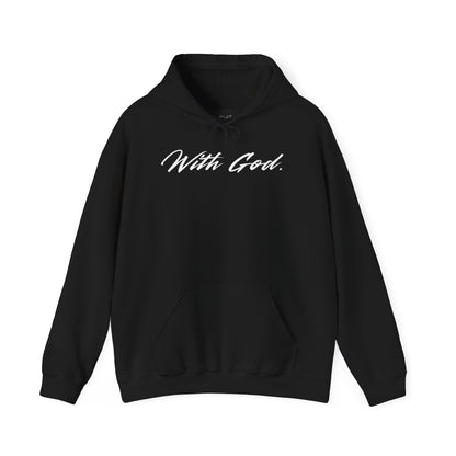 With God Hoodie — Faith Script Pullover Sweatshirt