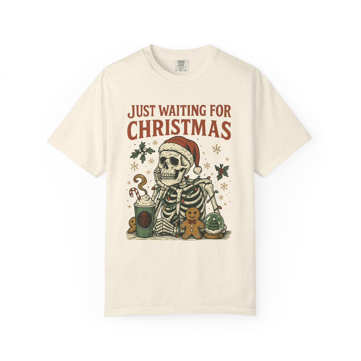 Just Waiting for Christmas Holiday Tee