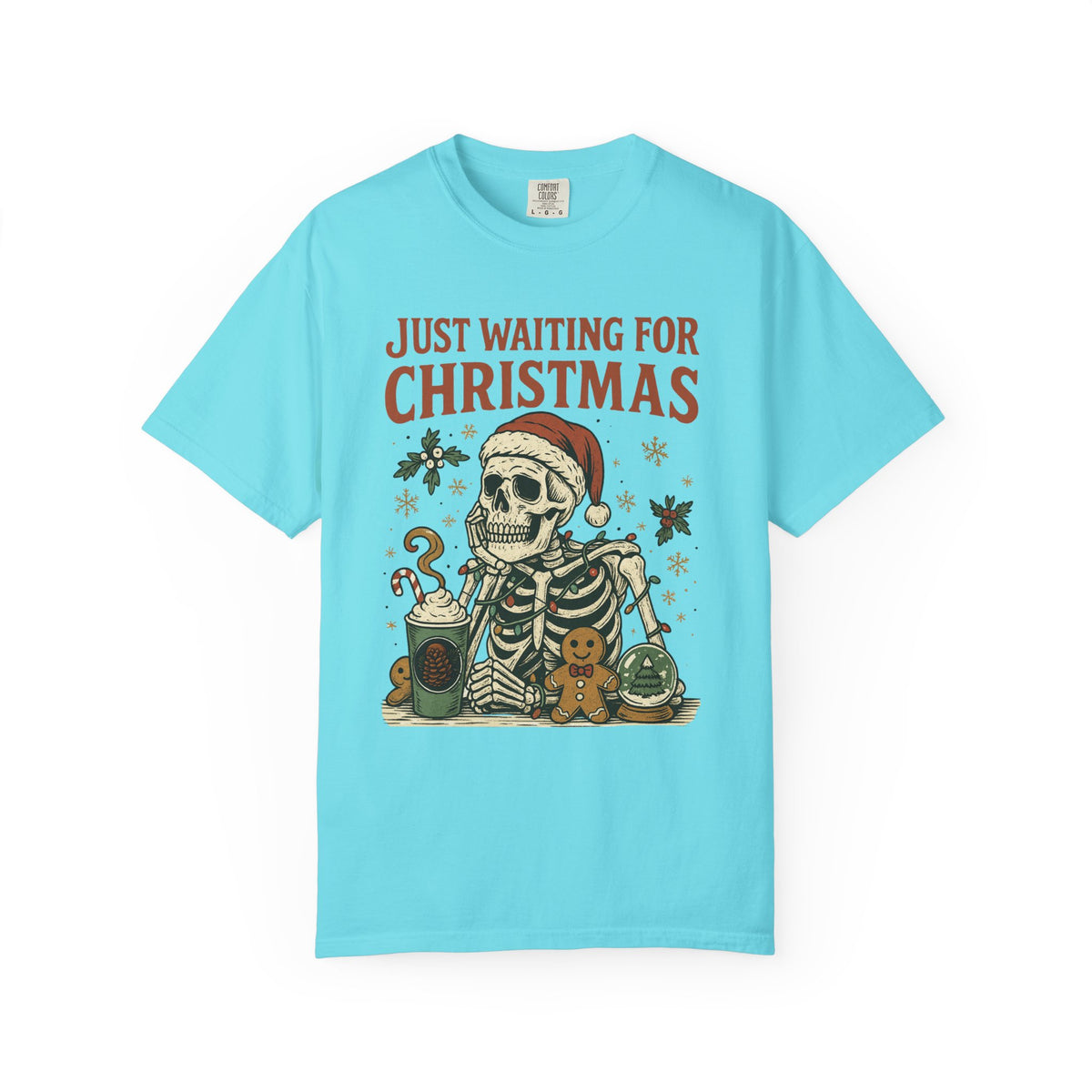 Just Waiting for Christmas Holiday Tee