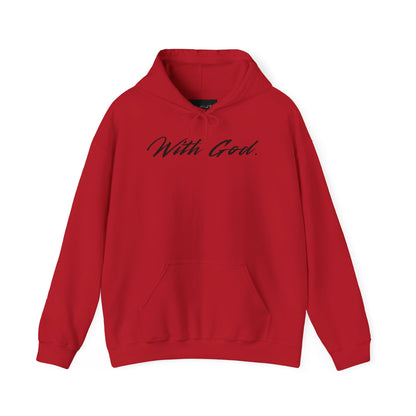 With God Hoodie — Faith Script Pullover Sweatshirt