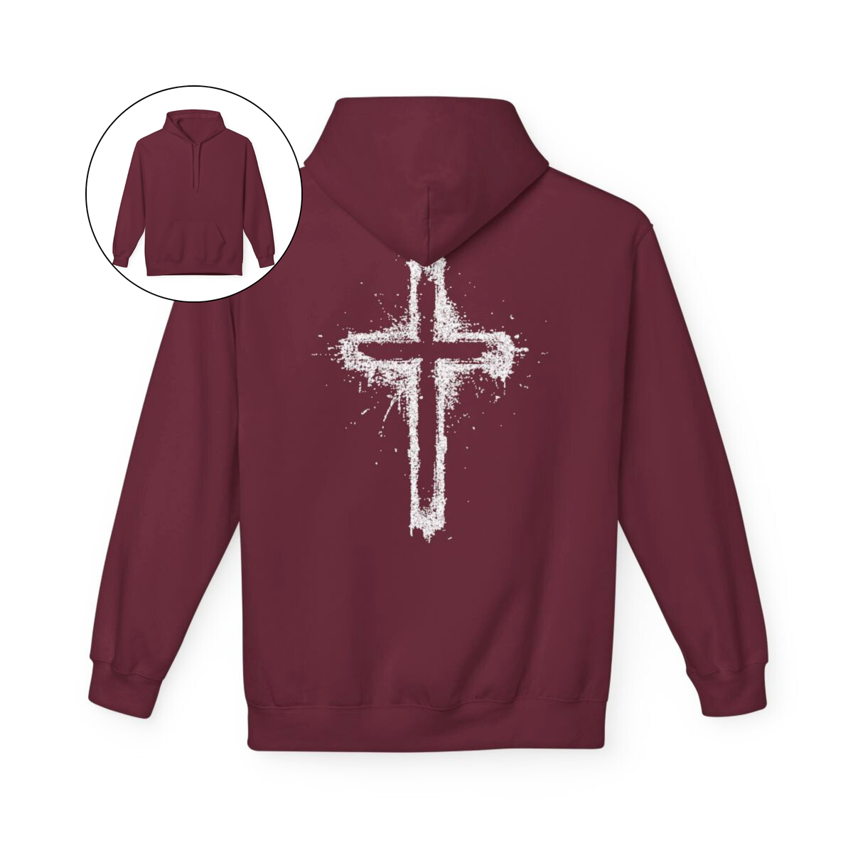 Spray Painted Jesus Cross Hoodie