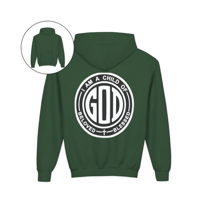 I Am a Child of God Faith Youth Hoodie