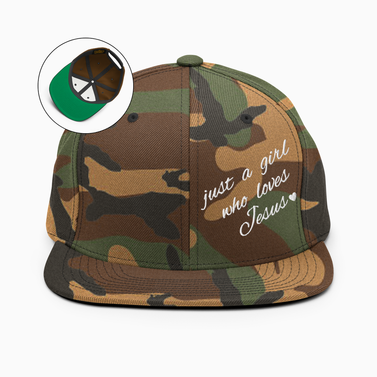 Just A Girl Who Loves Jesus Snapback Hat