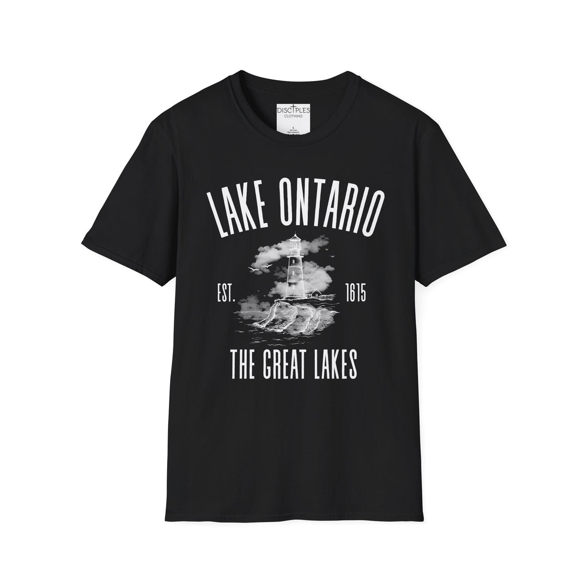 Lake Ontario Vintage Lighthouse — The Great Lakes Est. 1815 T-Shirt
