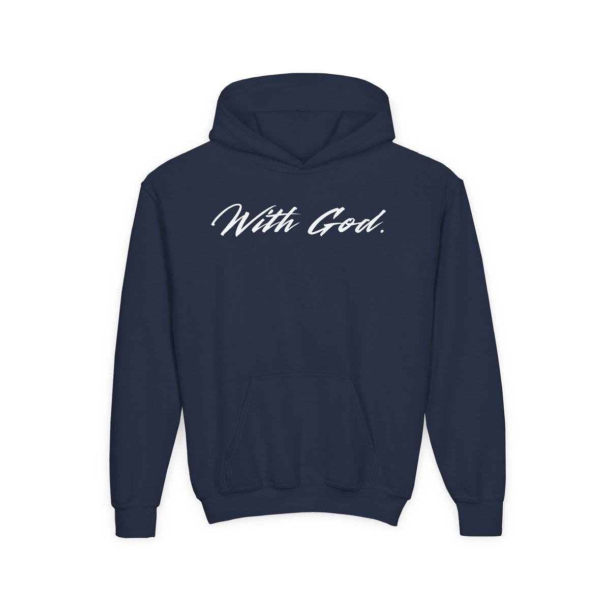 With God. Youth Christian Hoodie