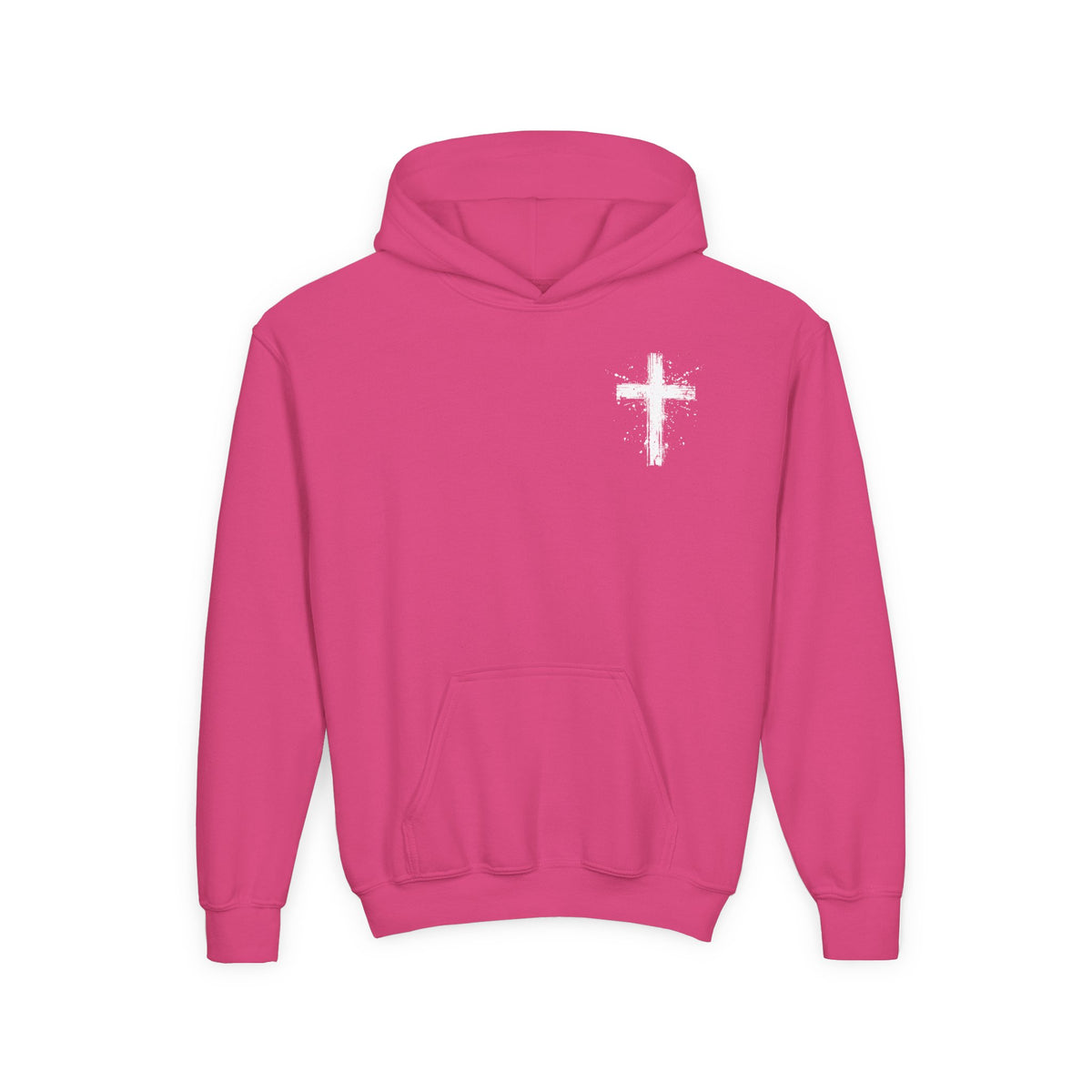 Spray Painted Jesus Cross Youth Hoodie