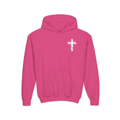 Spray Painted Jesus Cross Youth Hoodie