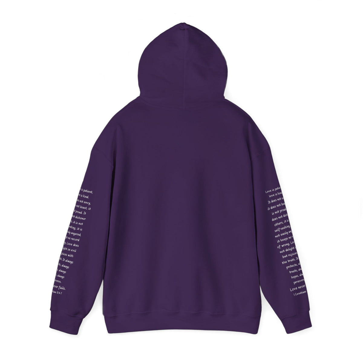 Love Like Jesus Hoodie — Christian Faith Pullover with Scripture Sleeve Text