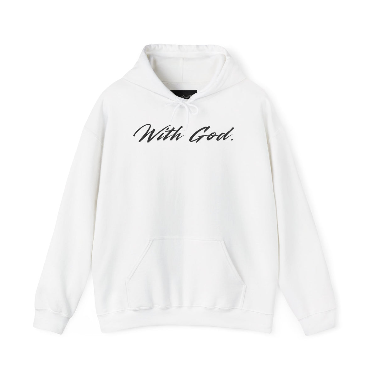 With God Hoodie — Faith Script Pullover Sweatshirt