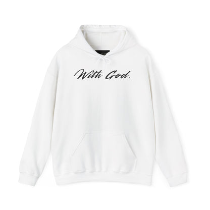 With God Hoodie — Faith Script Pullover Sweatshirt
