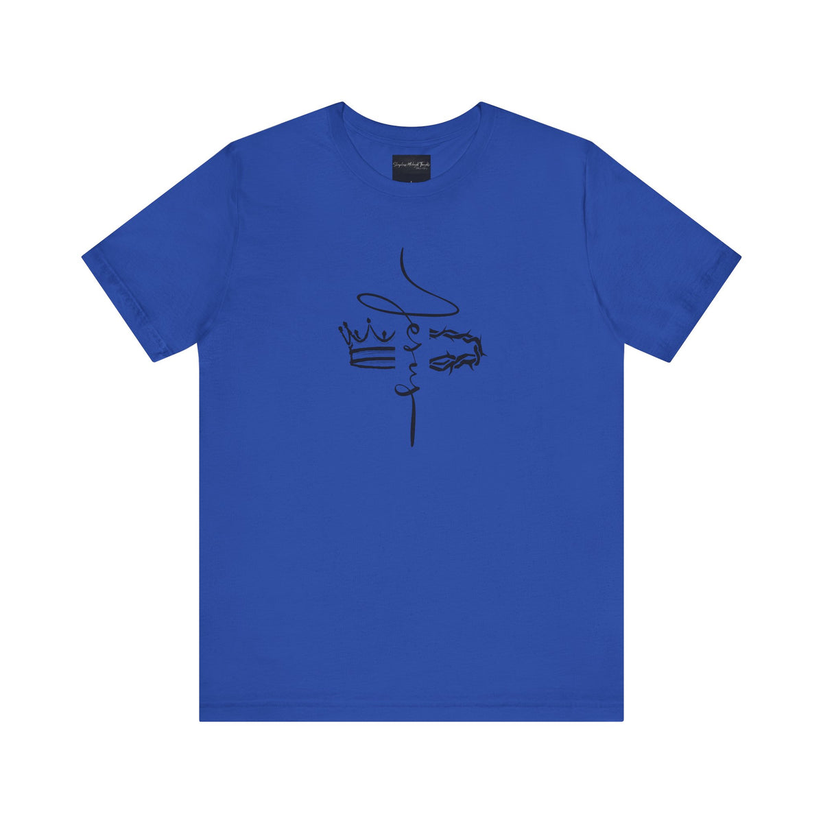 Minimalist Crown Lion T‑Shirt — Elegant Line Art Tee for Men & Women