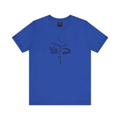 Minimalist Crown Lion T‑Shirt — Elegant Line Art Tee for Men & Women