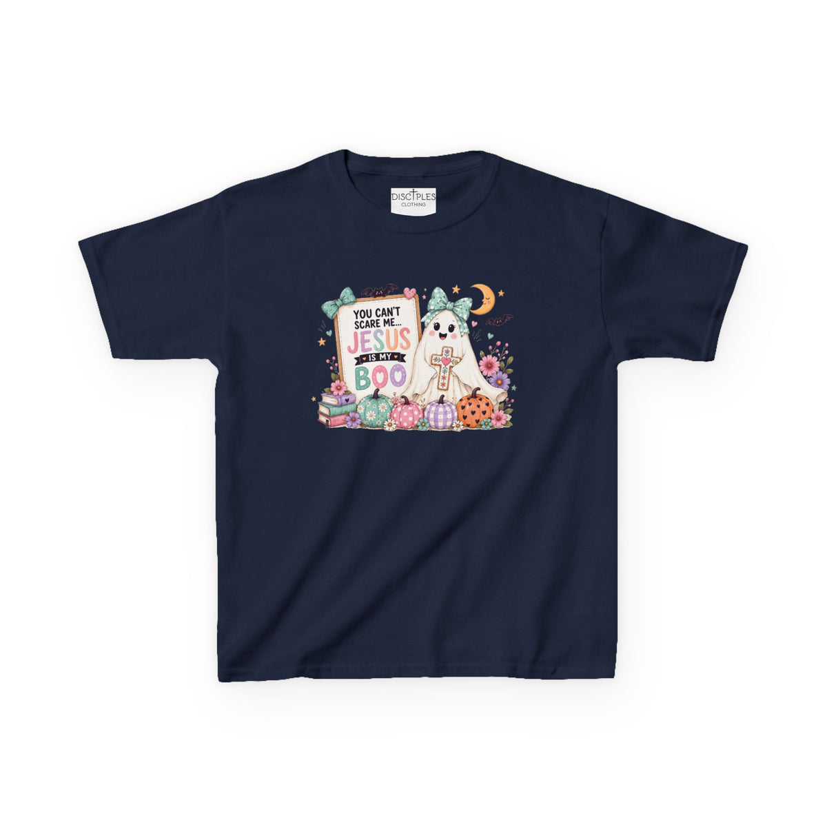 Ghost Halloween Shirt “You Can’t Scare Me, Jesus Is My Boo” Kids T-Shirt