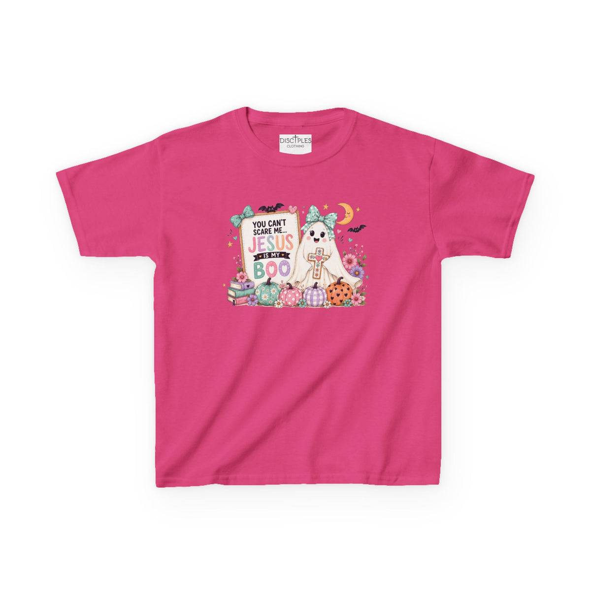 Ghost Halloween Shirt “You Can’t Scare Me, Jesus Is My Boo” Kids T-Shirt